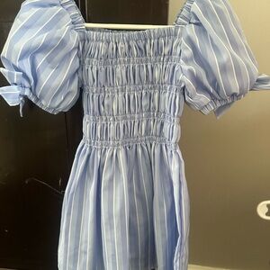 Habitual Light Blue and White Dress